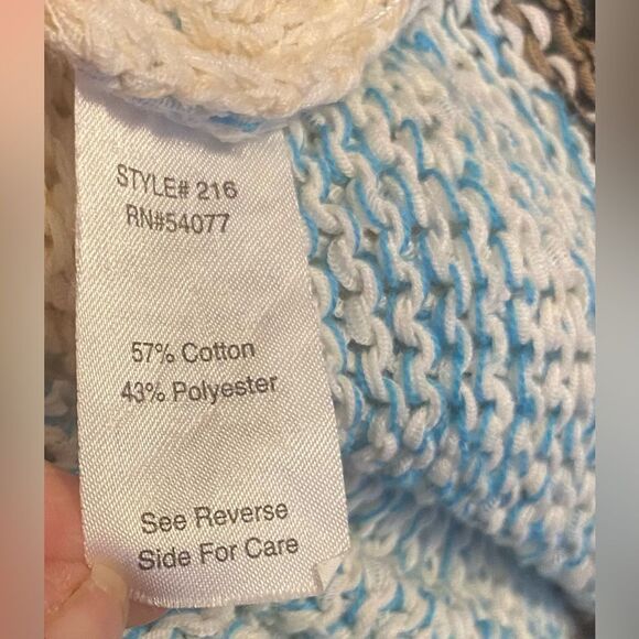 CAbi Line Up Multi Striped Knit Circle Vest Shrug Cardigan Sweater Wm’s Sz Small - Picture 5 of 5